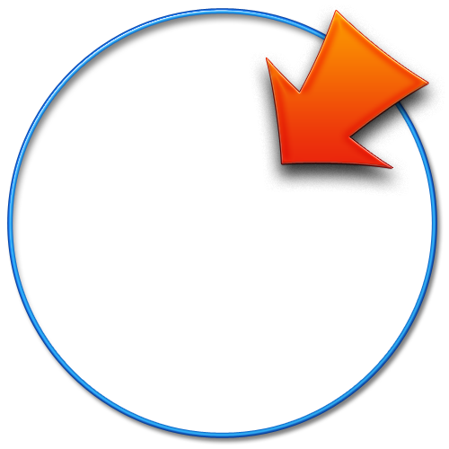 Blue neon circle arrow.png