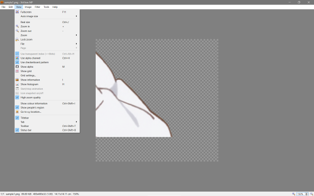 Zoom = 150%