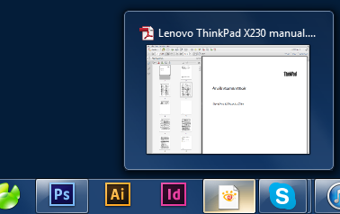 Screenshot showing the wrong icon in the task bar.