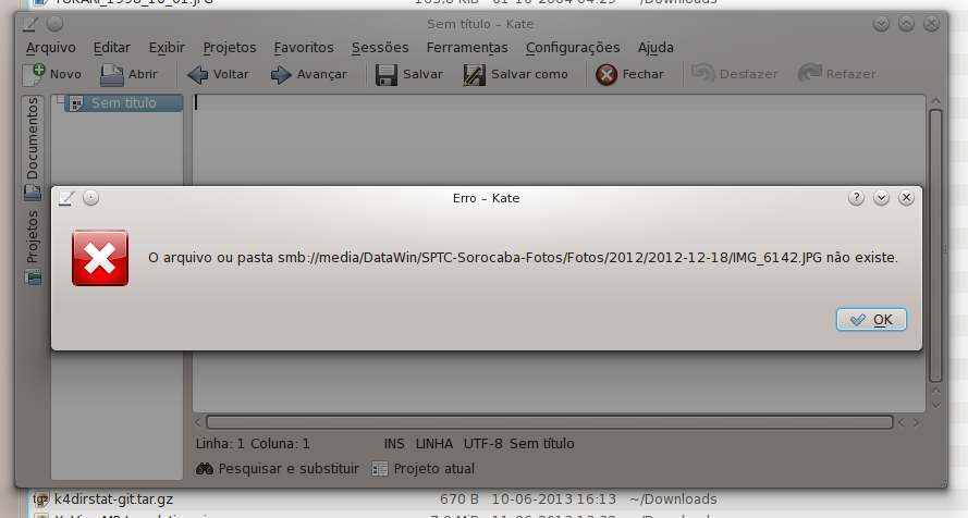 Trying to drag and drop a local image from XnViewMP to Kate in Chakra Linux 64 bits.