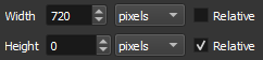 Example of suggested input types separation for each axis