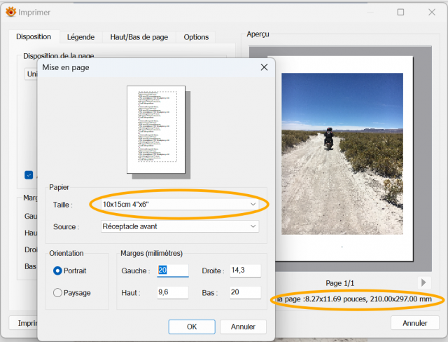 Step 1- Page Setup - Current format is A4 - Select another