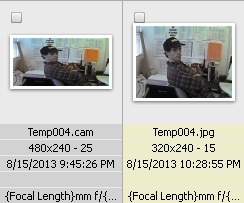 CAM file vs JPG file in XnView MP