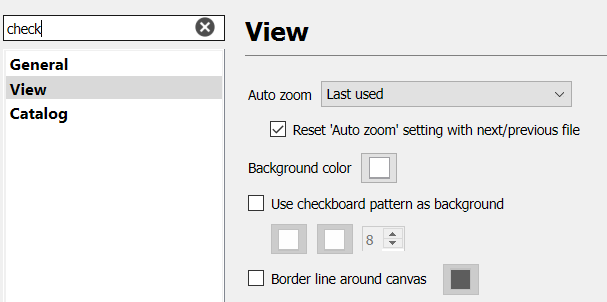 Checkboard pattern is turned off in settings
