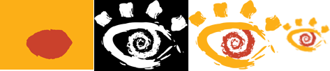Original: Remove alpha channel + Show Mask + Use alpha channel + Resized (no “halo”)