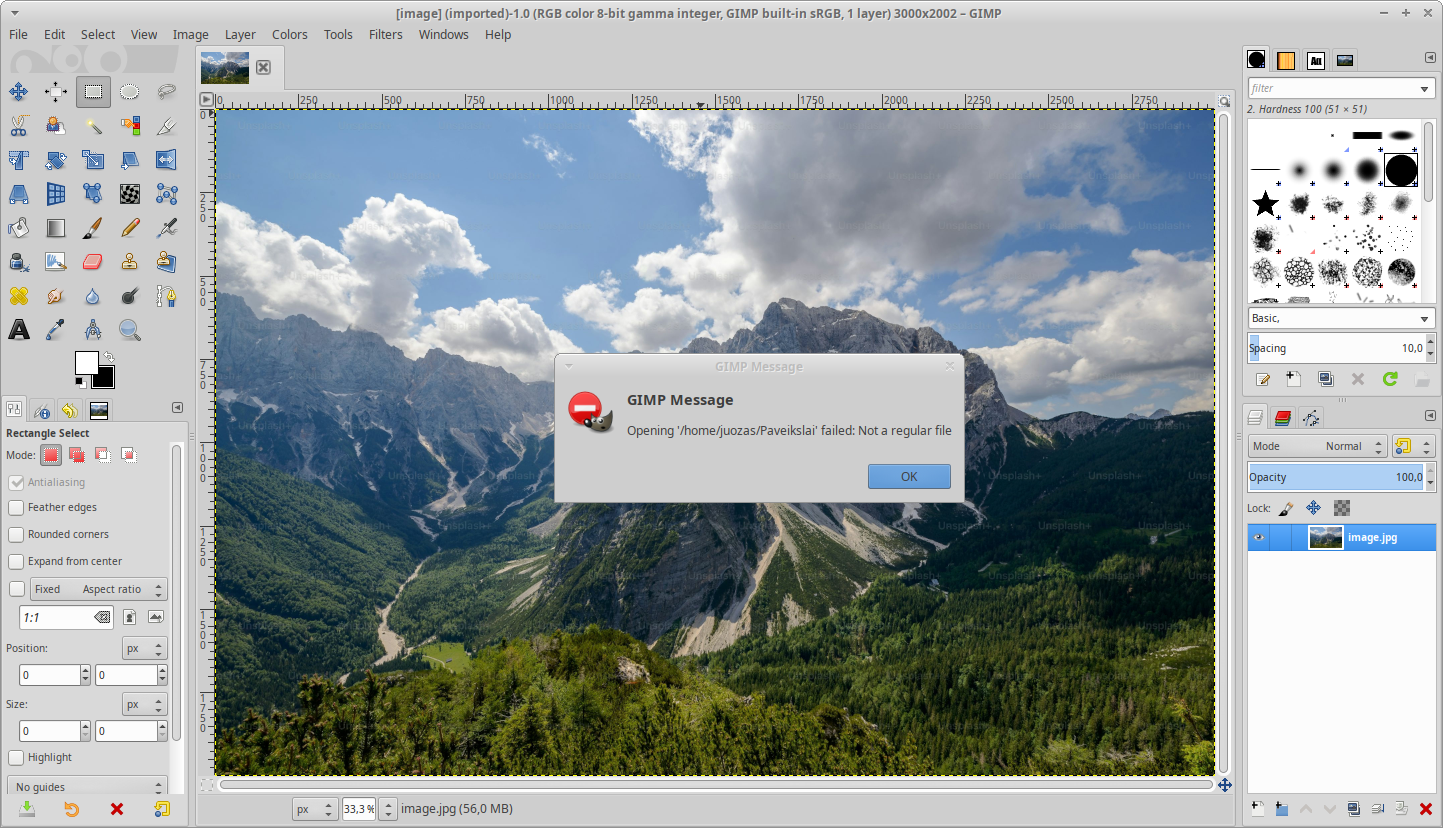 screenshot of an external program