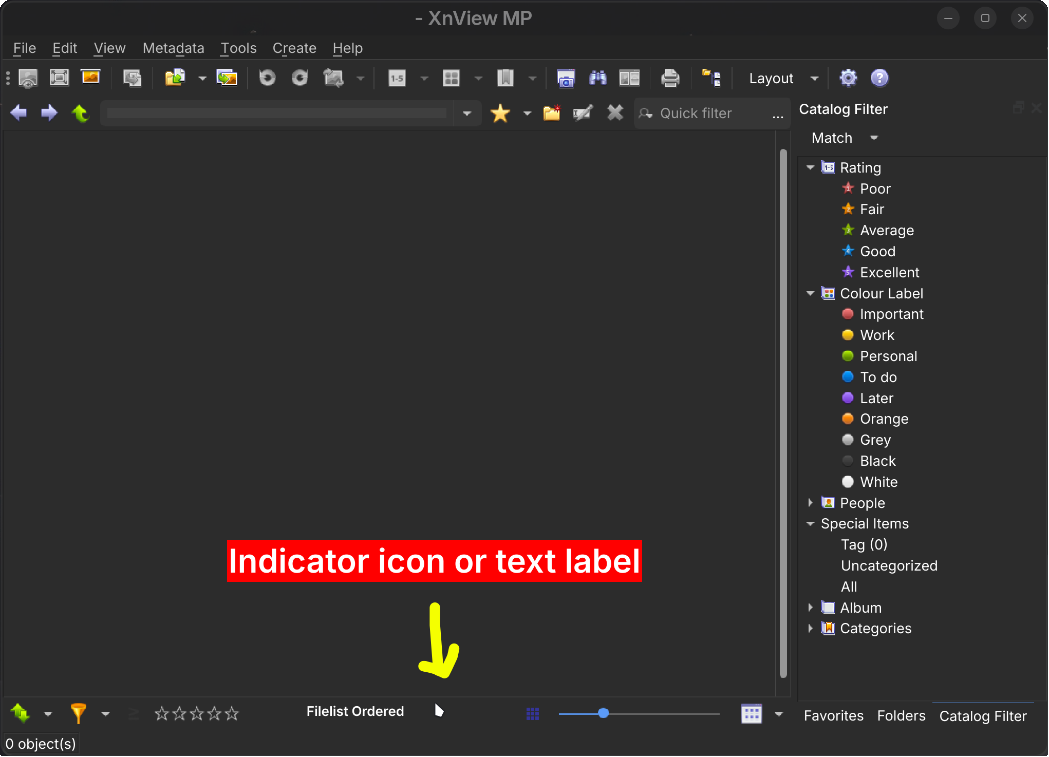 Add indicator to bottom