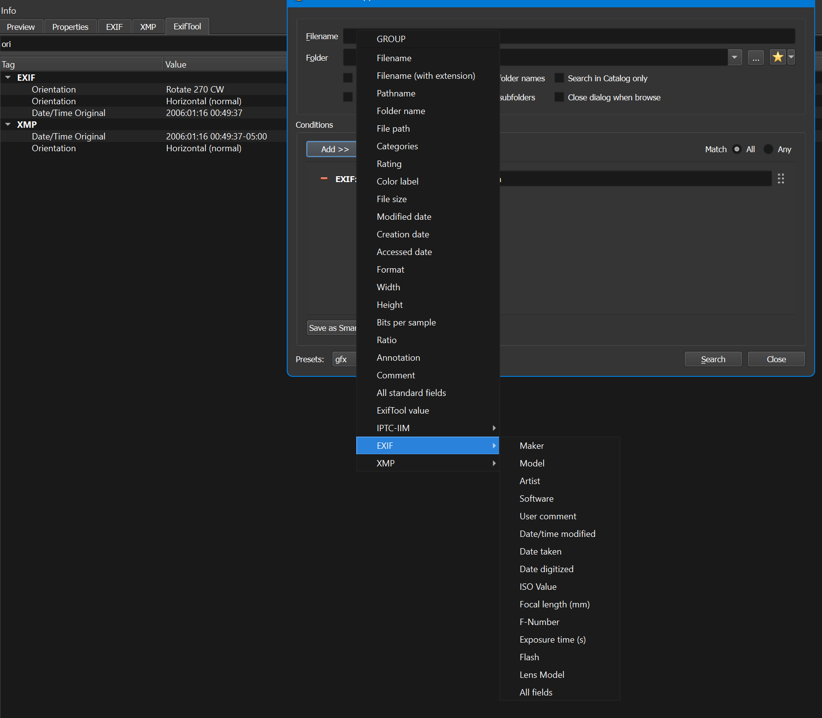 no exiftool in search.png