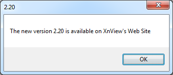 XnView update notification