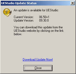 UEStudio update notification