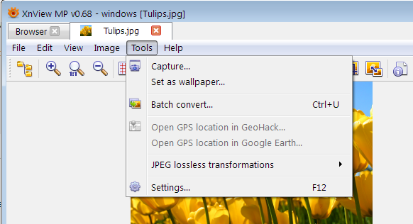 XnViewMP 0.68 Tools_menu.png