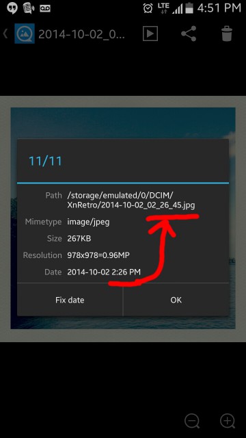 Example showing photo in afternoon with 12-hour file name