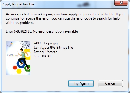 This is the screenshot of error