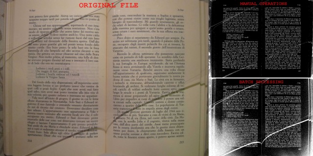 original file, manual and batch processed files