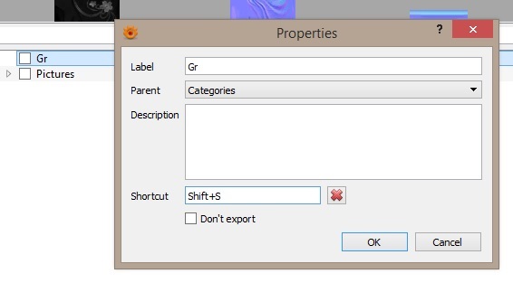 hotkeys / shortcuts get disabled when you are selecting a folder