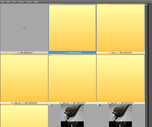 leaving and coming back to the same folder, images remain unchanged while folders get their color labels removed