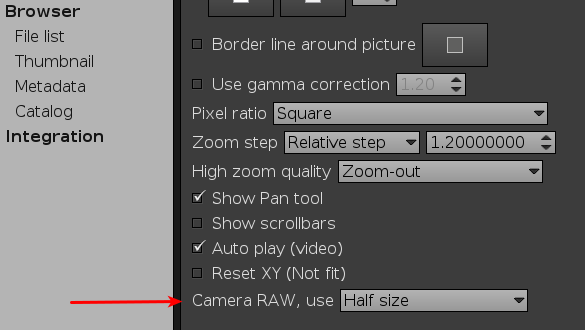 Settings, Half size