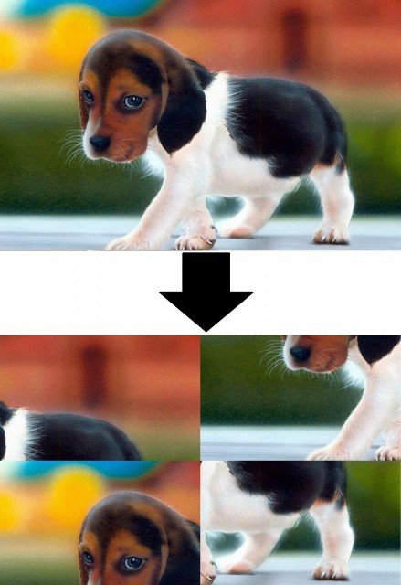 converting an image into jigsaw puzzle style