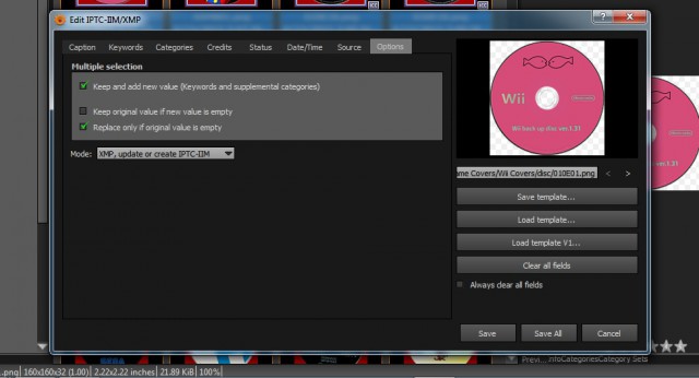 Option Inside the edit dialog v0.83