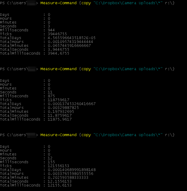 For a measure it takes 12.5 seconds (and sometimes 3.5 secs) to copy whole 500 files / 3.2G to Ramdisk - at 266MB/sec