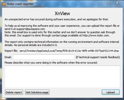 crash error