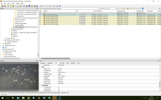 1. GPS tag is missing in Info column