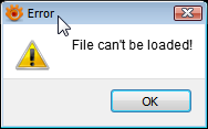 File Can't Be Loaded