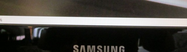 Same picture taken with a camera. You can see my Samsung monitor, and just white blur where the taskbar should be.