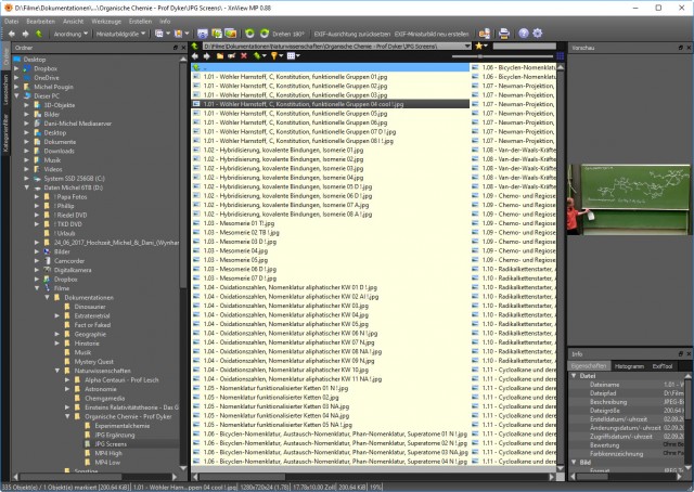 List-View: JPGs are yellow, MP4 Blue etc... (i choosed own colors)