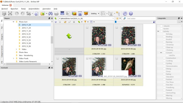 First directory with the first file names