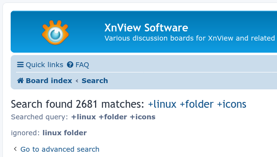 search result messages
