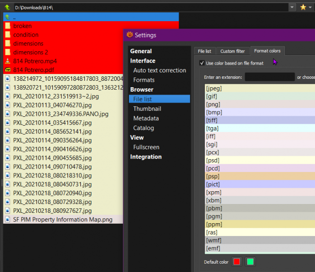 default colors ignores foreground font color