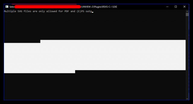 Multiple SVG files are only allowed for PDF and (E)PS outp..