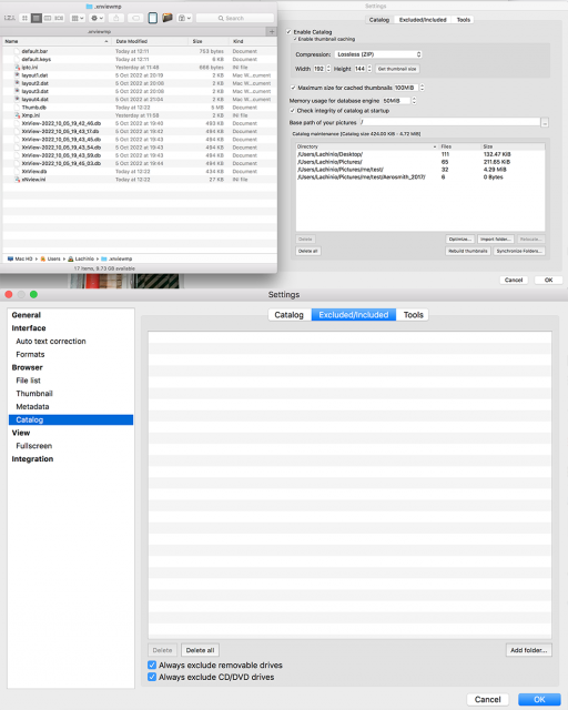 testing different options in catalog