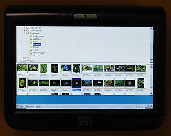 Picture 1: XnViewPocekt on an iPAQ 314